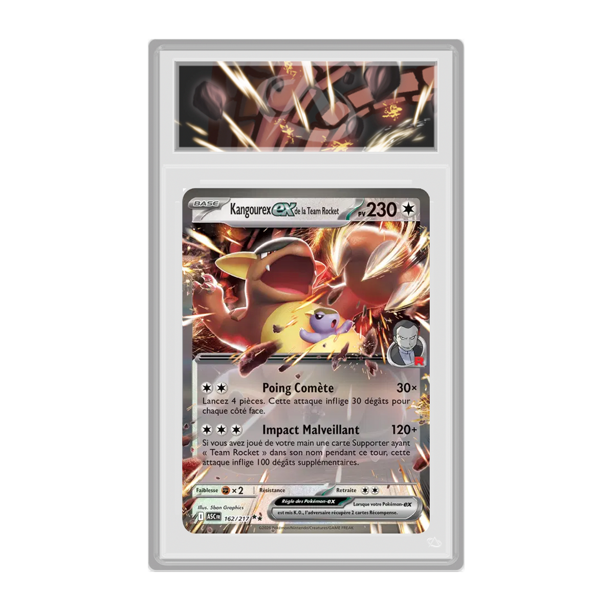 Kangourex ex de la Team Rocket 162/217 Heros Transcendant - Gradée