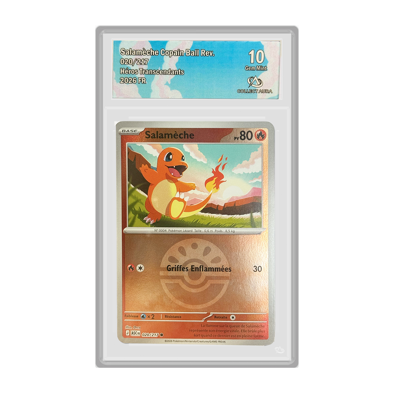 Salamèche Copain Ball Reverse 020/217 Héros Transcendants FR